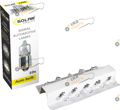 Лампочка габарита SOLAR H6W 12V упаковка 10 шт (1269)
