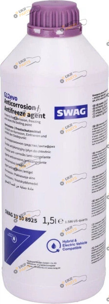 Концентрат антифриза SWAG G12 evo фиолетовый 1.5 л (33108925)