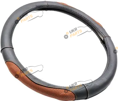 Чехол на руль Elegant L (39-41 см) черно-коричневый с перфорацией (105 711)