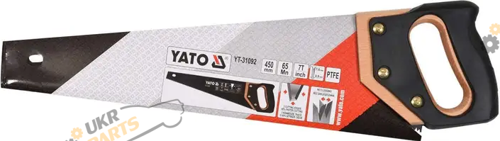 Ножовка по дереву Yato С тефлоновым покрытием, L= 450 мм, 7 зубов/1