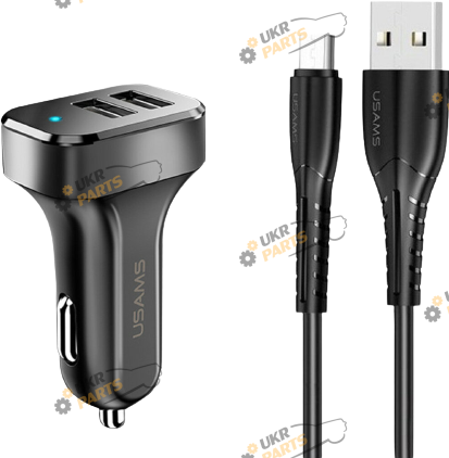 Зарядное устройство Usams King Tu Series Black з кабелем micro USB 2.1 А (NTU35MC13TZ)