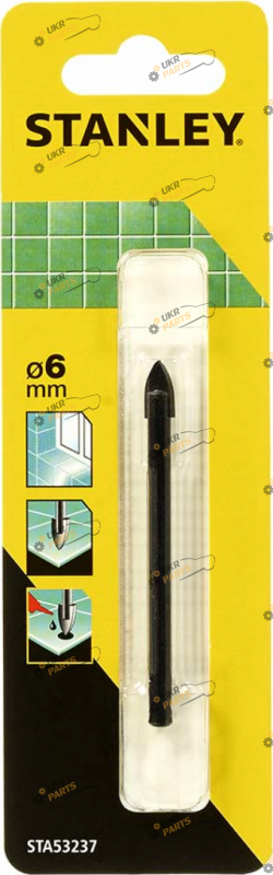 Cверло по керамике/стеклу Stanley 6 мм (STA53237-QZ)