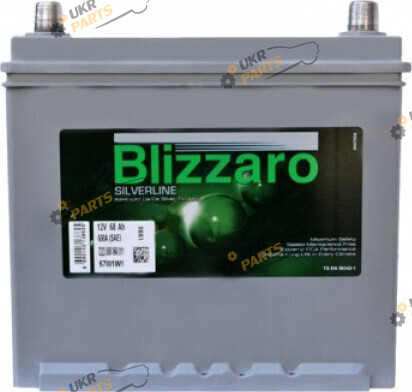 Автомобильный аккумулятор Blizzaro Silverline Asia 600A, L+ 68 Ач (D23 068 060 111)