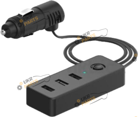 Зарядное устройство Voin C-4416 3USB (12 / 24V - 5V 2,4А + 2х1А) дріт 1м USB 2.4 А (C-4416 (100))