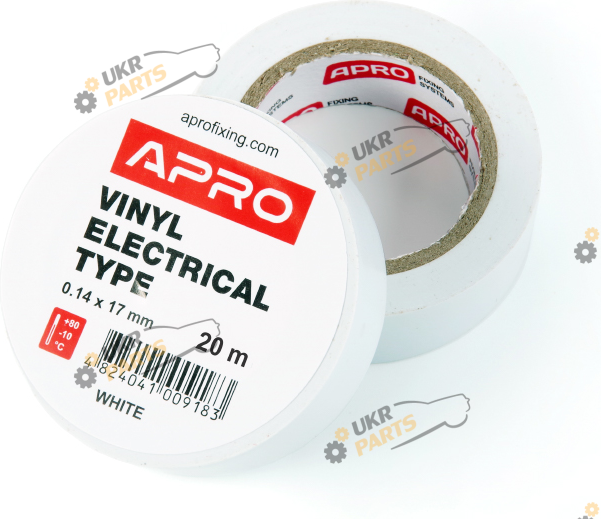 Изолента Apro Белая 20 м / 17 мм (ET-20 White)