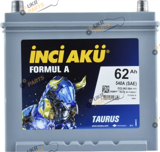 Автомобильный аккумулятор INCI AKU FormulA Asia 62 Ач (D23 062 054 110)