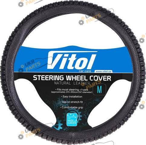 Чехол на руль Vitol M (37-39 см) черный (VLU-1806009 BK M)