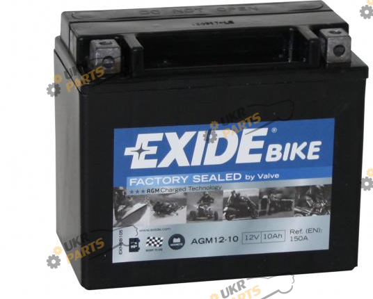 Мотоциклетный аккумулятор Exide 10 Ач (AGM12-10)