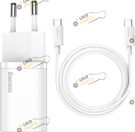 Зарядное устройство Baseus Super Si Quick Charger 1C 25W EU Sets White Type-C 5 А (TZCCSUP-L02)