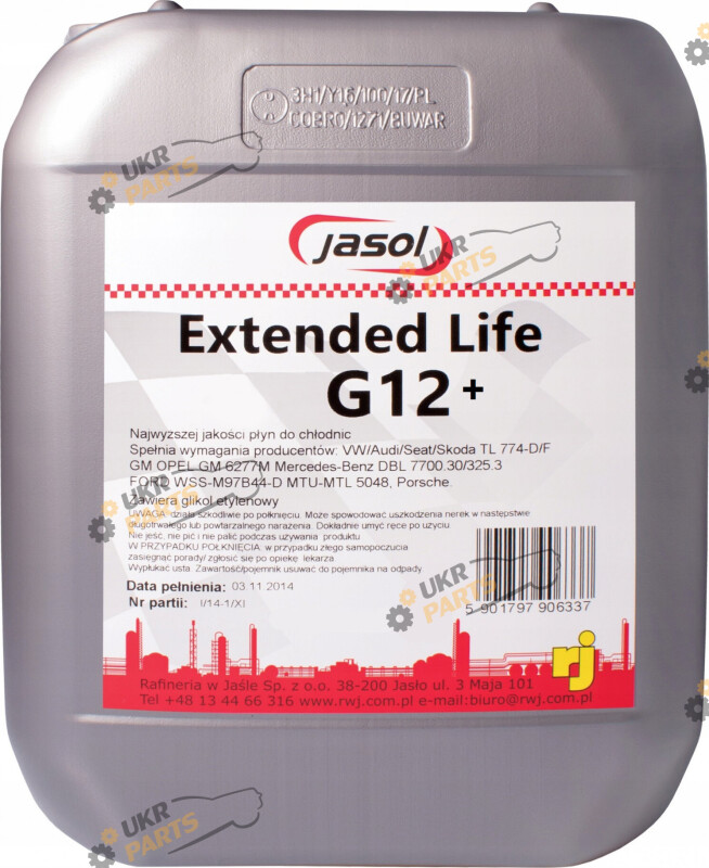 Концентрат антифриза Jasol G12+ 20 л (0325111)