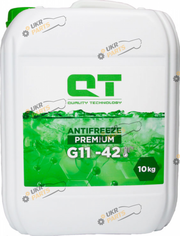 Антифриз QTech PREMIUM-42 G11 G11 зелёный 10 л (QT5124210)