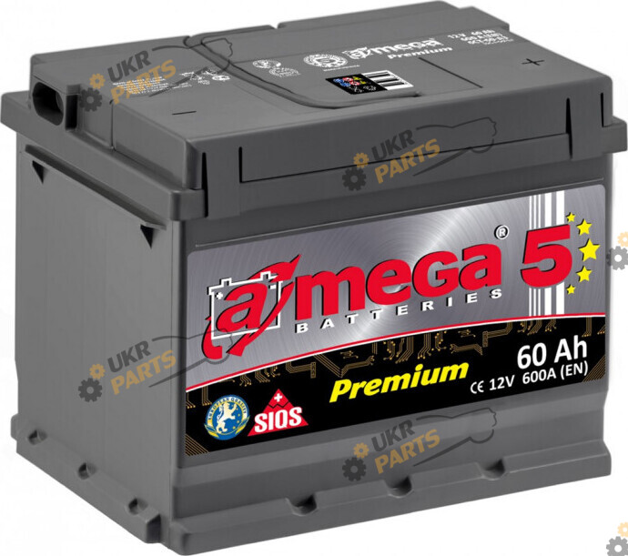 Автомобильный аккумулятор A-Mega Premium 60 Ач (4820124633429)