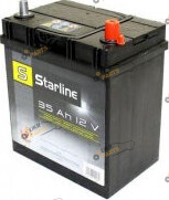 Автомобильный аккумулятор Starline 300 En, R+ Asia 35 Ач (BA SL 35JP)