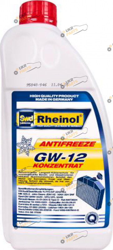 Антифриз Rheinol G12 красный 1.5 л (GW12-40°C 1.5L/39140,180)