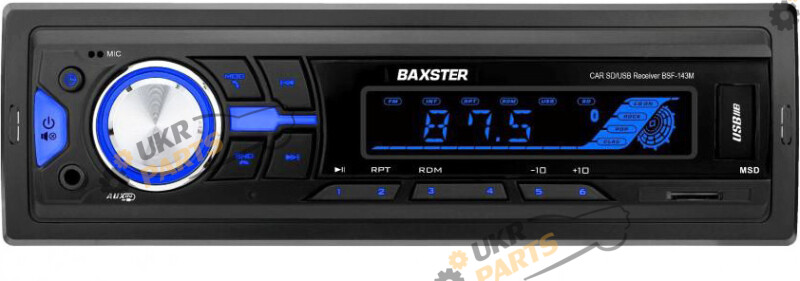 Бездисковая автомагнитола Baxster BSF-143 blue (29892)