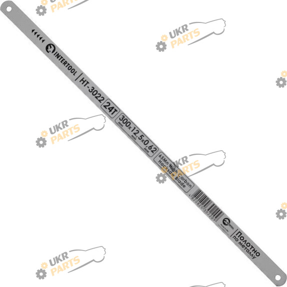 Полотно для ножовки по металлу Intertool 300*12.5*0,62, 24T, 65Mn High Carbon белое (HT-3022)