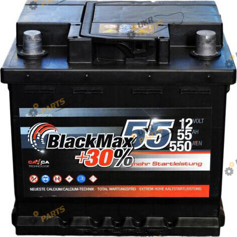 Автомобильный аккумулятор BlackMax 6СТ-55 АзЕ 55 Ач (B5002)