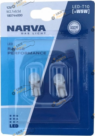 LED лампа Narva 12V W2,1x9,5d 6000K W5W 0.6 Вт (18074-02B)