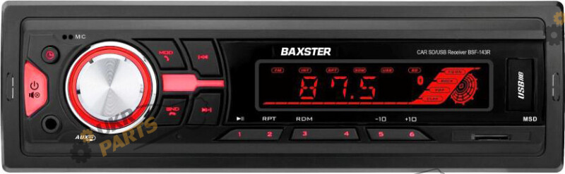 Бездисковая автомагнитола Baxster BSF-143 red (29889)