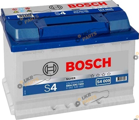 Автомобильный аккумулятор Bosch S4 SILVER (S4 009) 680 А 74 Ач (0092S40090)