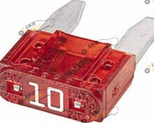 Предохранитель Decaro 10 A (DEC.10A-Mini	)