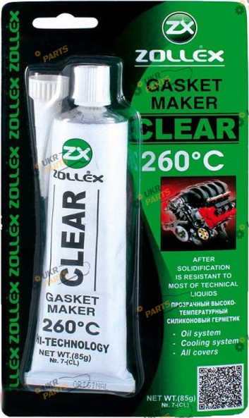 Формирователь прокладок на силиконовой основе Zollex CLEAR 7-CL 85 мл прозрачный (2995753)
