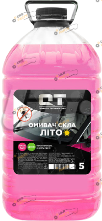 Жидкость омывателя готовая летняя QT-Oil Антимошка BubbleGum 5 л (QT00015)