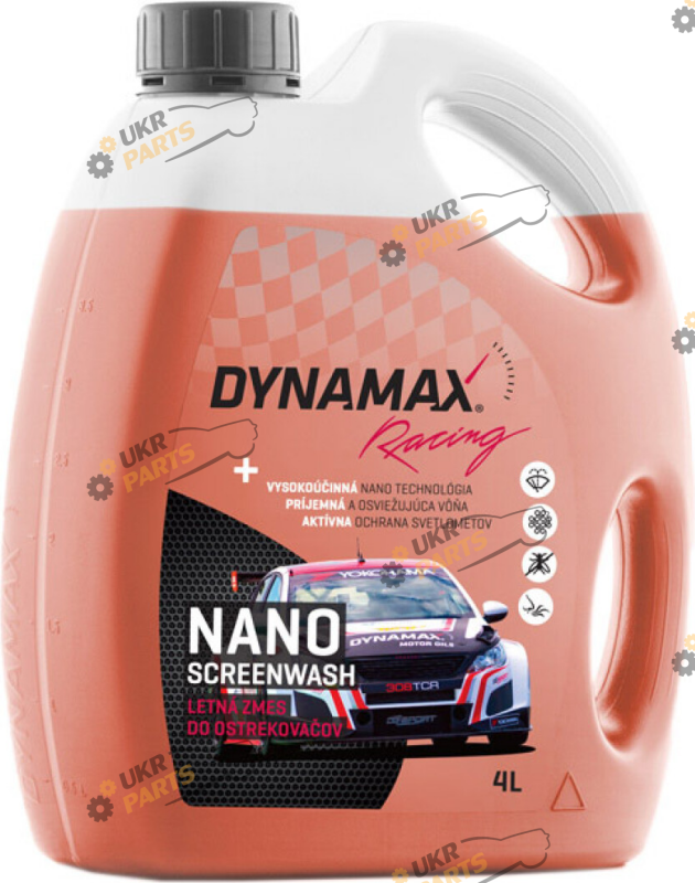 Жидкость омывателя готовая летняя Dynamax NANO RACING ORANGE 4 л (502570)
