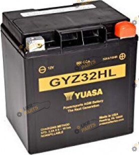 Мотоциклетный аккумулятор Yuasa Мотоциклетный МОТО High Performance MF VRLA Battery GYZ32HL (сухозаряжений) 30 Ач (GYZ32HL)