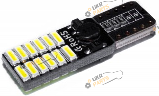 Лампочка AllLight T10 24 диода 4014 W2,1x9,5d 12V WHITE + обманка и драйвер (T10-24-4014-W)
