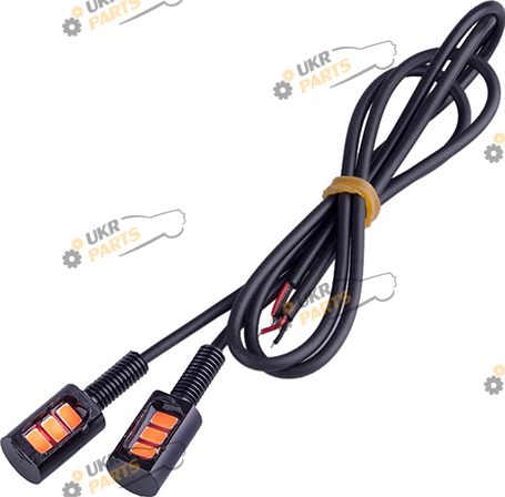 Болт крепления номера AG с подсветкой 5630-3SMD 12V 2шт. черные Red (60345)