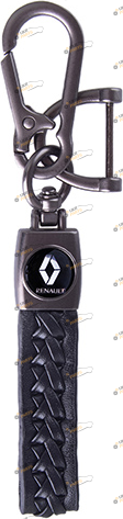 Брелок для авто Vitol RENAULT кож.зам скоба+карабин (60366)