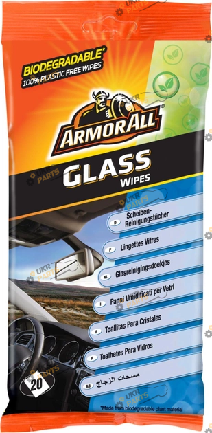 Салфетки для стекла и зеркал ARMOR ALL Glass Wipes 20шт (E303295801)