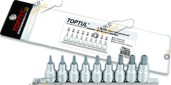 Набор торцевых головок Toptul квадрат 1/2
