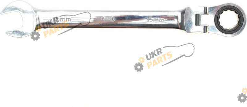 Ключ рожково-накидной JBM с трещеткой 15 мм 72 зуб. L-245 мм (10559)