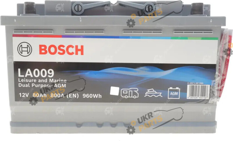 Автомобильный аккумулятор Bosch 80 Ач (0 092 LA0 090)