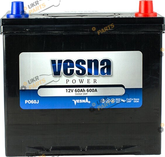 Автомобильный аккумулятор Vesna NEW!!!! Japan Euro(0) 60 Ач (415 060)