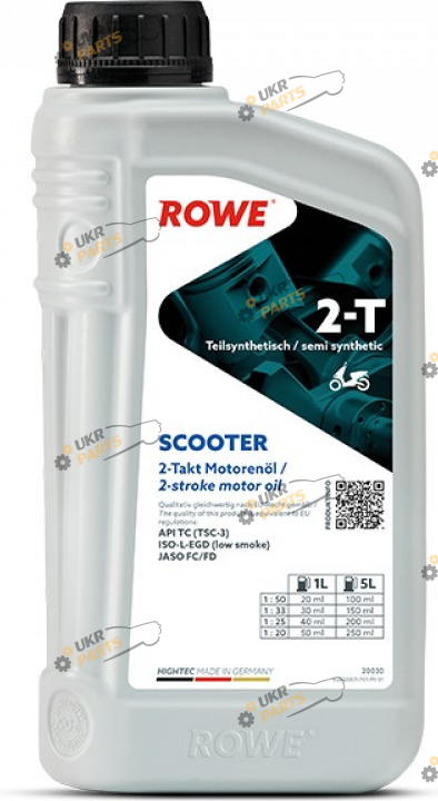Моторное масло Rowe HIGHTEC 2-T SCOOTER 2T 1 л (20030-0010-99)