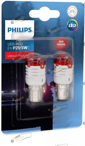 Лампочка Philips P21/5 LED 12V Ultinon Pro3000 RED (11499U30RB2)