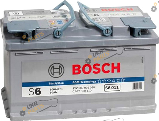 Автомобильный аккумулятор Bosch AGM (-/+) Euro 800 А 80 Ач (0092S30052)
