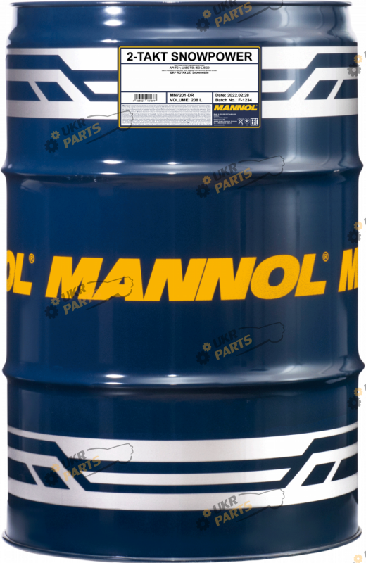 Моторное масло Mannol 2-Takt Snowpower 2T 208 л (MN7201-DR)
