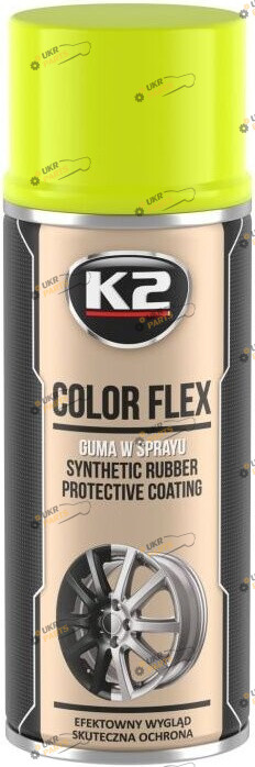 Краска жидкая K2 COLOR FLEX желтый 400 мл (L343ZO)