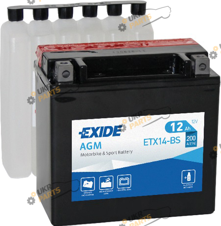 Мотоциклетный аккумулятор Exide 12 Ач (ETX14-BS)