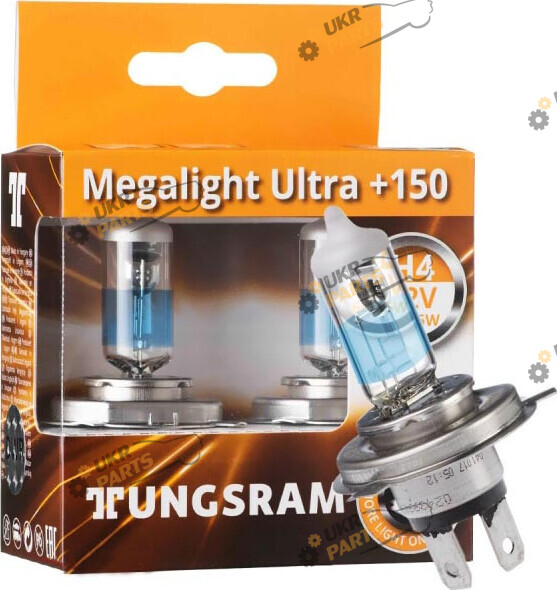Галогеновая лампа Tungsram Megalight Ultra 150 H4 2 шт (50440NXNU.2PL)