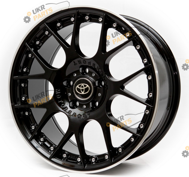 Литой диск Replica Toyota R48 BLP+Chrome Rivets R18