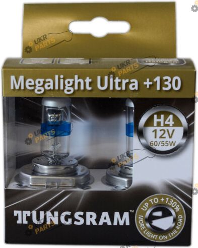 Галогеновая лампа Tungsram Megalight Ultra +130% H4 2 шт (50440 XNU)