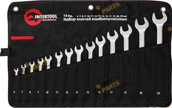 Набор комбинированных ключей Intertool 6 мм 14 шт. (6-24мм) (XT-1004)