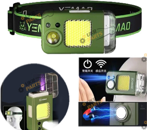 Налобный фонарь No Brand резинка на голову (YM-T618-LED+COB)