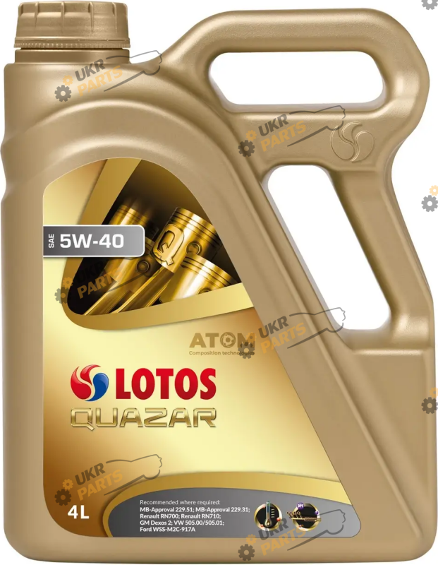 Моторное масло Lotos QUAZAR SN/CF 5W-40 4 л (WF-K401K10-0H0)