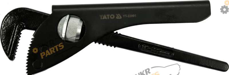 Ключ трубный Yato 60 мм немецкого типа, L=225 мм, развод губ 60 мм (YT-22001)
